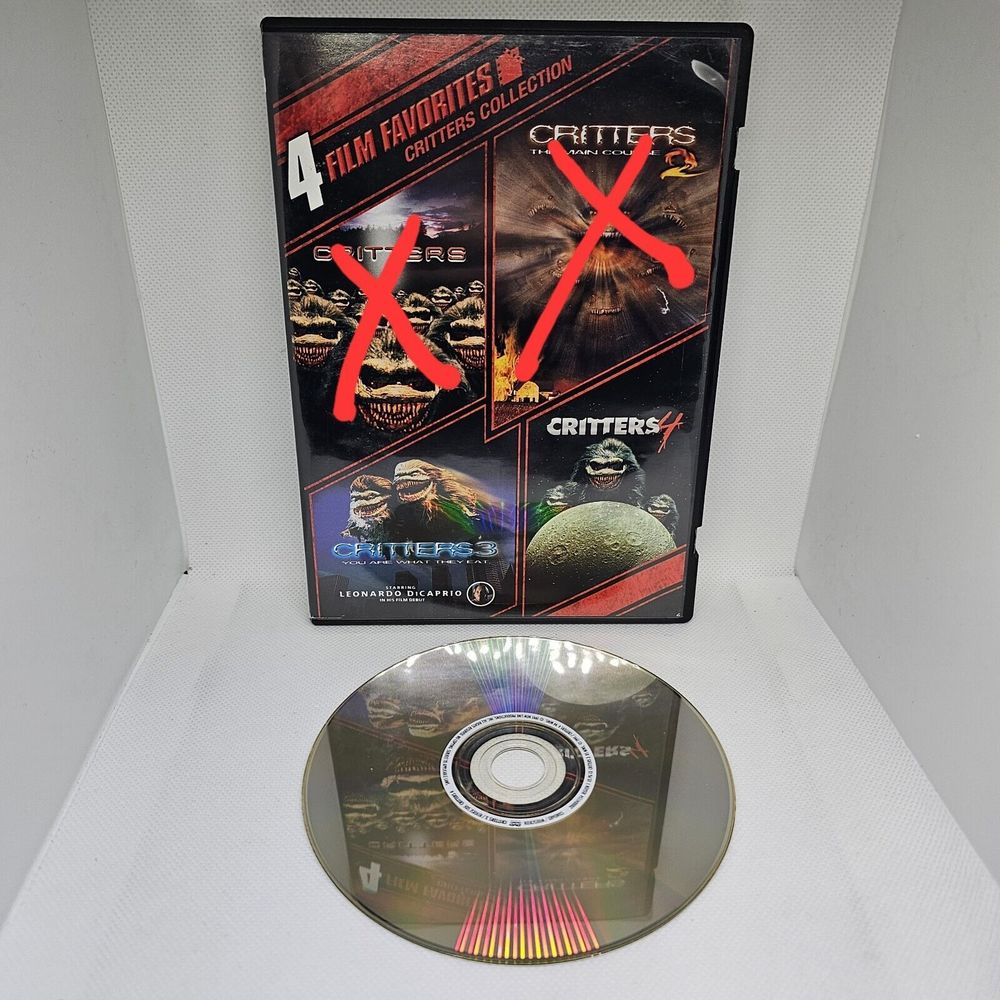 4 Film Favorites DVD - Critters 3 and 4 ONLY - Only 3/4 Disc!!!